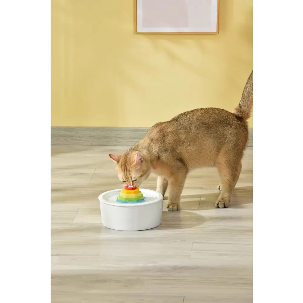 YES4PETS Ceramic Electric Pet Water Fountain Dog Cat Water Feeder Bowl Dispenser - Pet Care > Dog Supplies > Dog Bowls