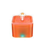 YES4PETS Dog Cat Water Feeder Automatic Electric Pet Water Fountain Bowl Dispenser W LED Orange - Pet Care > Dog