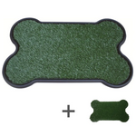 YES4PETS Dog Puppy Toilet Grass Potty Training Mat Loo Pad Bone Shape Indoor with 2 grass - Pet Care > Dog Supplies >