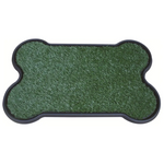 YES4PETS Dog Puppy Toilet Grass Potty Training Mat Loo Pad Bone Shape Indoor with 2 grass - Pet Care > Dog Supplies >