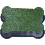 YES4PETS Dog Puppy Toilet Grass Potty Training Mat Loo Pad Bone Shape Indoor with 2 grass - Pet Care > Dog Supplies >