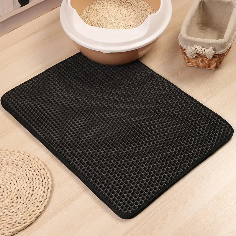 YES4PETS Double Layer Cat Litter Tray Trap Mat Catch Cat Litter House Box Pad Toilet Mat - Pet Care > Cat Supplies >