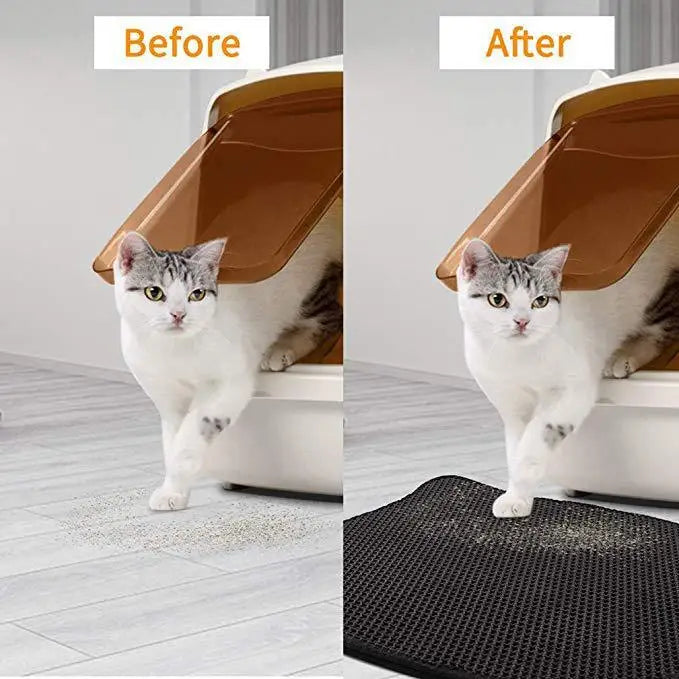YES4PETS Double Layer Cat Litter Tray Trap Mat Catch Cat Litter House Box Pad Toilet Mat - Pet Care > Cat Supplies >