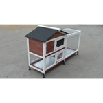 YES4PETS Double Storey Large Rabbit Hutch Guinea Pig Cage Ferret Cage With Pull Out Tray On Wheels - Pet Care > Coops &