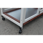 YES4PETS Double Storey Large Rabbit Hutch Guinea Pig Cage Ferret Cage With Pull Out Tray On Wheels - Pet Care > Coops &