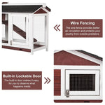 YES4PETS Double Storey Large Rabbit Hutch Guinea Pig Cat Cage Ferret Cage With Pull Out Tray - Pet Care > Coops &