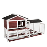 YES4PETS Double Storey Large Rabbit Hutch Guinea Pig Cat Cage Ferret Cage With Pull Out Tray - Pet Care > Coops &