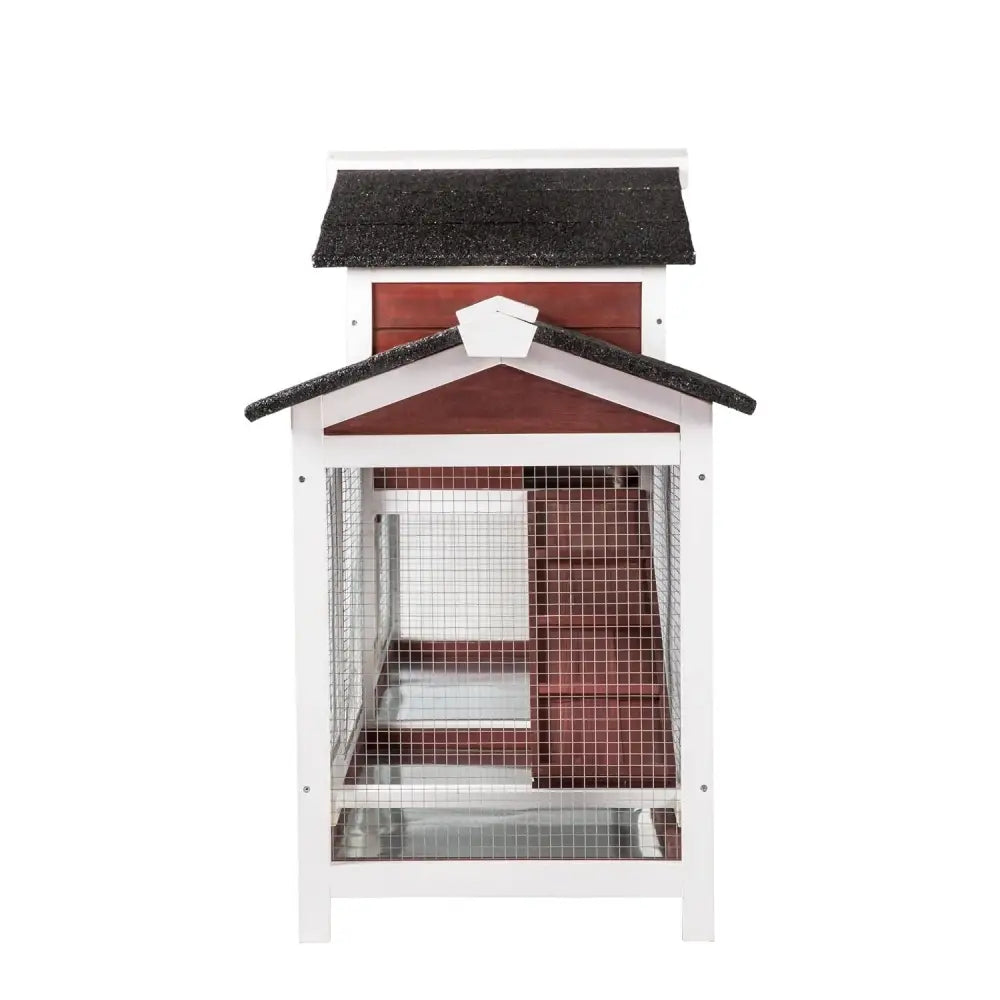 YES4PETS Double Storey Large Rabbit Hutch Guinea Pig Cat Cage Ferret Cage With Pull Out Tray - Pet Care > Coops &