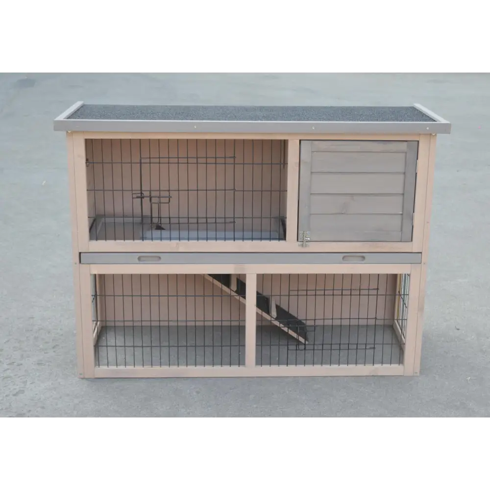 YES4PETS Double Storey Rabbit Hutch Guinea Pig Cage Ferret cage W Pull Out Tray - Pet Care > Coops & Hutches > Small