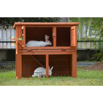 YES4PETS Double Storey Rabbit Hutch Guinea Pig Cage Ferret cage W Pull Out Tray - Pet Care > Coops & Hutches > Small