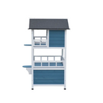 YES4PETS Double Story Cat Shelter Condo with Escape Door Rainproof Kitty House - Pet Care > Cat Supplies > Cat Furniture