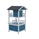 YES4PETS Double Story Cat Shelter Condo with Escape Door Rainproof Kitty House - Pet Care > Cat Supplies > Cat Furniture