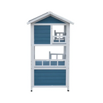 YES4PETS Double Story Cat Shelter Condo with Escape Door Rainproof Kitty House - Pet Care > Cat Supplies > Cat Furniture