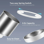 YES4PETS Electric Automatic Pet Dog Cat Rabbit Feeder Stainless Steel 4.5L Dispenser - Pet Care > Dog Supplies > Dog
