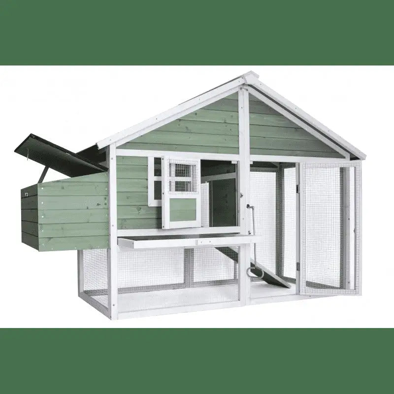 YES4PETS Green Large Chicken Coop Rabbit Hutch Ferret Cat Cage Hen Chook Cat Kitten House - Pet Care > Coops & Hutches