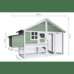 YES4PETS Green Large Chicken Coop Rabbit Hutch Ferret Cat Cage Hen Chook Cat Kitten House - Pet Care > Coops & Hutches