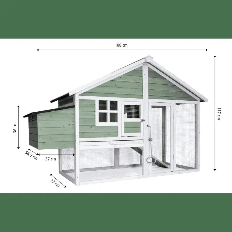 YES4PETS Green Large Chicken Coop Rabbit Hutch Ferret Cat Cage Hen Chook Cat Kitten House - Pet Care > Coops & Hutches