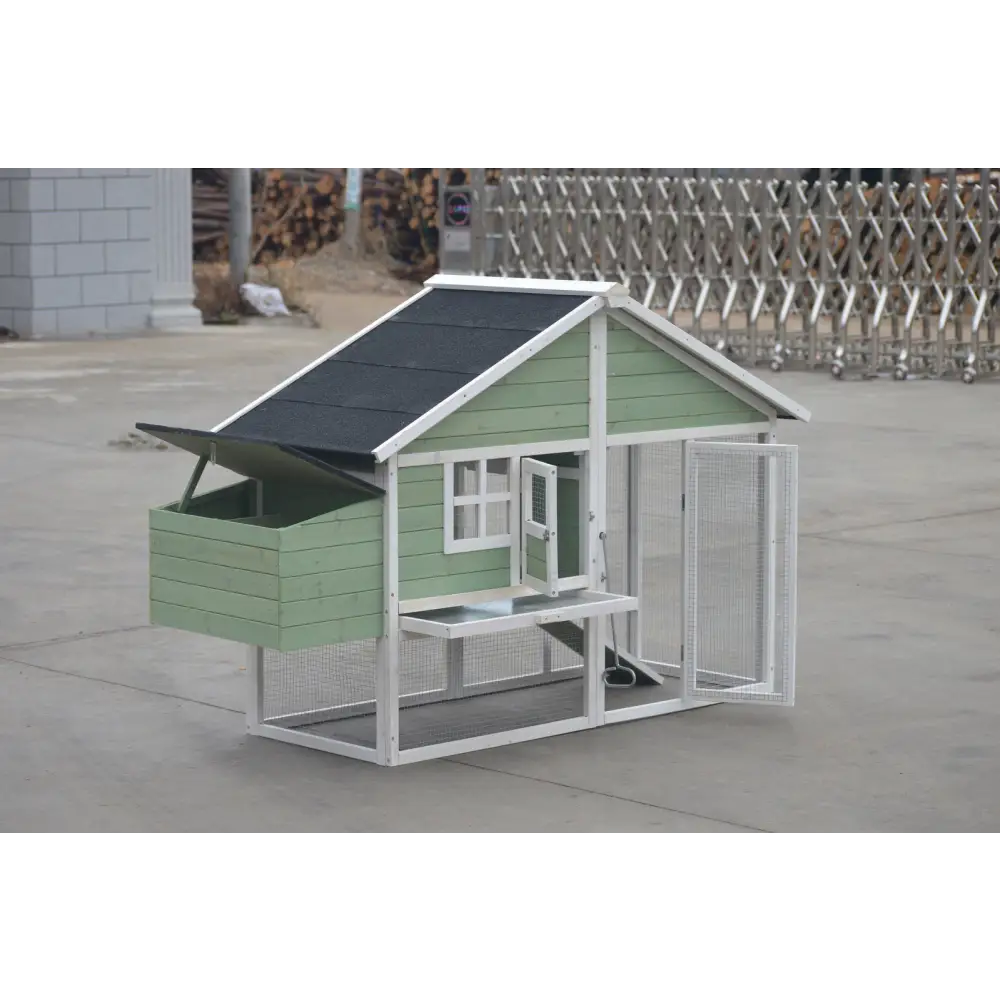 YES4PETS Green Large Chicken Coop Rabbit Hutch Ferret Cat Cage Hen Chook Cat Kitten House - Pet Care > Coops & Hutches