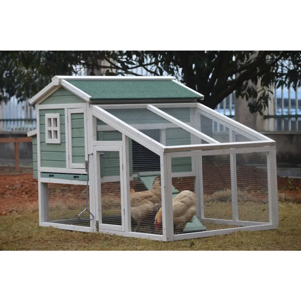 YES4PETS Green Large Chicken Coop Rabbit Hutch Ferret Guinea Pig Cage Hen Chook Cat Kitten House - Pet Care > Coops &