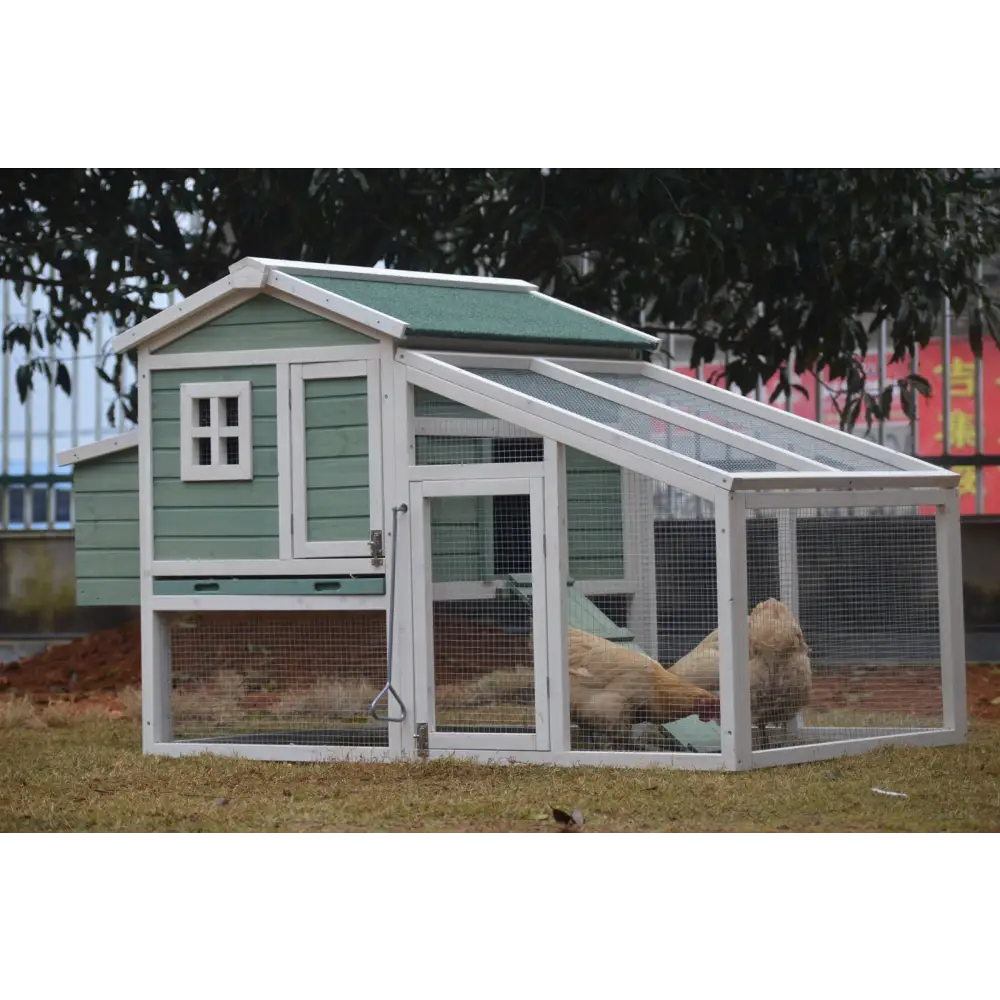 YES4PETS Green Large Chicken Coop Rabbit Hutch Ferret Guinea Pig Cage Hen Chook Cat Kitten House - Pet Care > Coops &