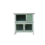 YES4PETS Green Large Double Storey Rabbit Hutch Guinea Pig Ferret Cage - Pet Care > Coops & Hutches > Small Animal