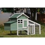 YES4PETS Green Small Chicken coop with nesting box for 2 Chickens / Rabbit Hutch - Pet Care > Coops & Hutches > Small