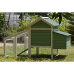 YES4PETS Green Small Chicken coop with nesting box for 2 Chickens / Rabbit Hutch - Pet Care > Coops & Hutches > Small