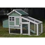 YES4PETS Green Small Chicken coop with nesting box for 2 Chickens / Rabbit Hutch - Pet Care > Coops & Hutches > Small
