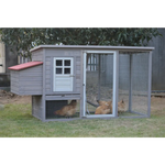 YES4PETS Grey Large Chicken Coop Rabbit Hutch Ferret Cage Hen Chook House - Pet Care > Coops & Hutches > Small Animal