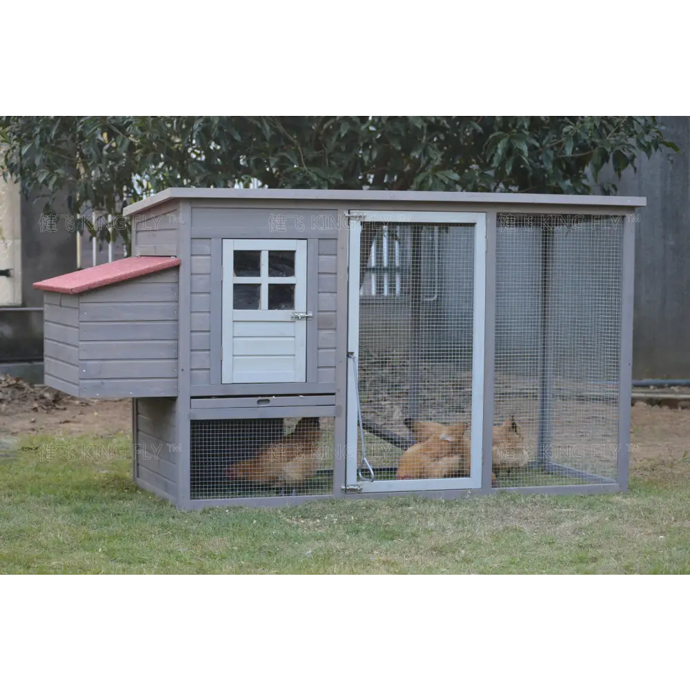 YES4PETS Grey Large Chicken Coop Rabbit Hutch Ferret Cage Hen Chook House - Pet Care > Coops & Hutches > Small Animal