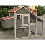 YES4PETS Grey Large Chicken Coop Rabbit Hutch Ferret Guinea Pig Cage Hen Chook Cat Kitten House - Pet Care > Coops &