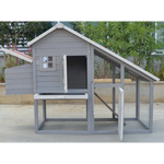 YES4PETS Grey Large Chicken Coop Rabbit Hutch Ferret Guinea Pig Cage Hen Chook Cat Kitten House - Pet Care > Coops &