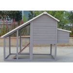 YES4PETS Grey Large Chicken Coop Rabbit Hutch Ferret Guinea Pig Cage Hen Chook Cat Kitten House - Pet Care > Coops &