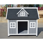 YES4PETS Grey Large Timber Pet Dog Puppy Wooden Cabin Kennel Timber House - Pet Care > Dog Supplies > Dog Kennels