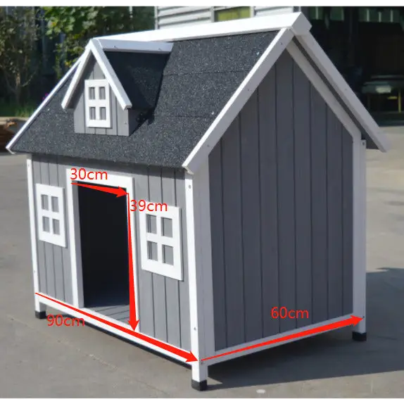 YES4PETS Grey Large Timber Pet Dog Puppy Wooden Cabin Kennel Timber House - Pet Care > Dog Supplies > Dog Kennels
