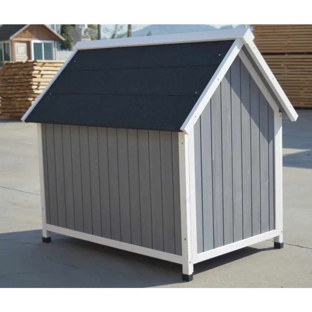 YES4PETS Grey Large Timber Pet Dog Puppy Wooden Cabin Kennel Timber House - Pet Care > Dog Supplies > Dog Kennels
