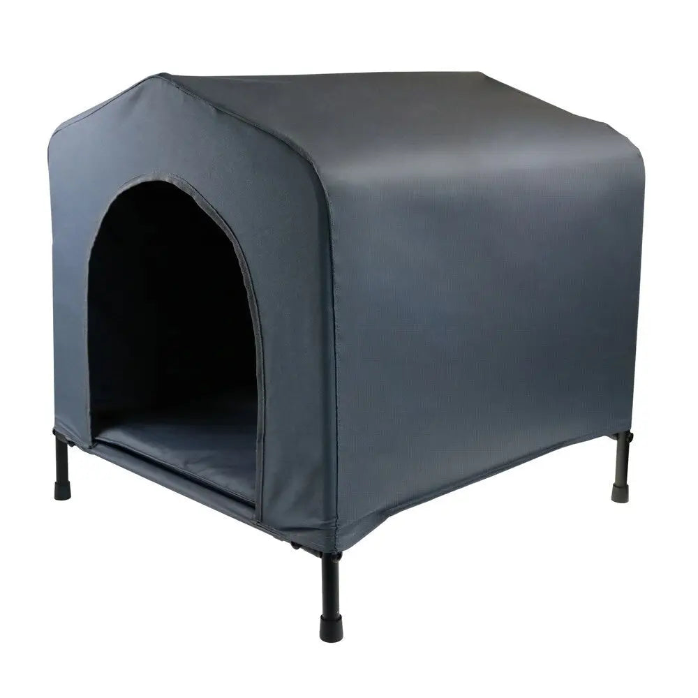 YES4PETS Grey M Portable Flea and Mite Resistant Dog Kennel House W Cushion - Pet Care > Cat Supplies > Cat Furniture