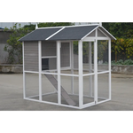 YES4PETS Grey XL Chicken Coop Rabbit Guinea Pig Hutch Ferret Hen House - Pet Care > Coops & Hutches > Small Animal