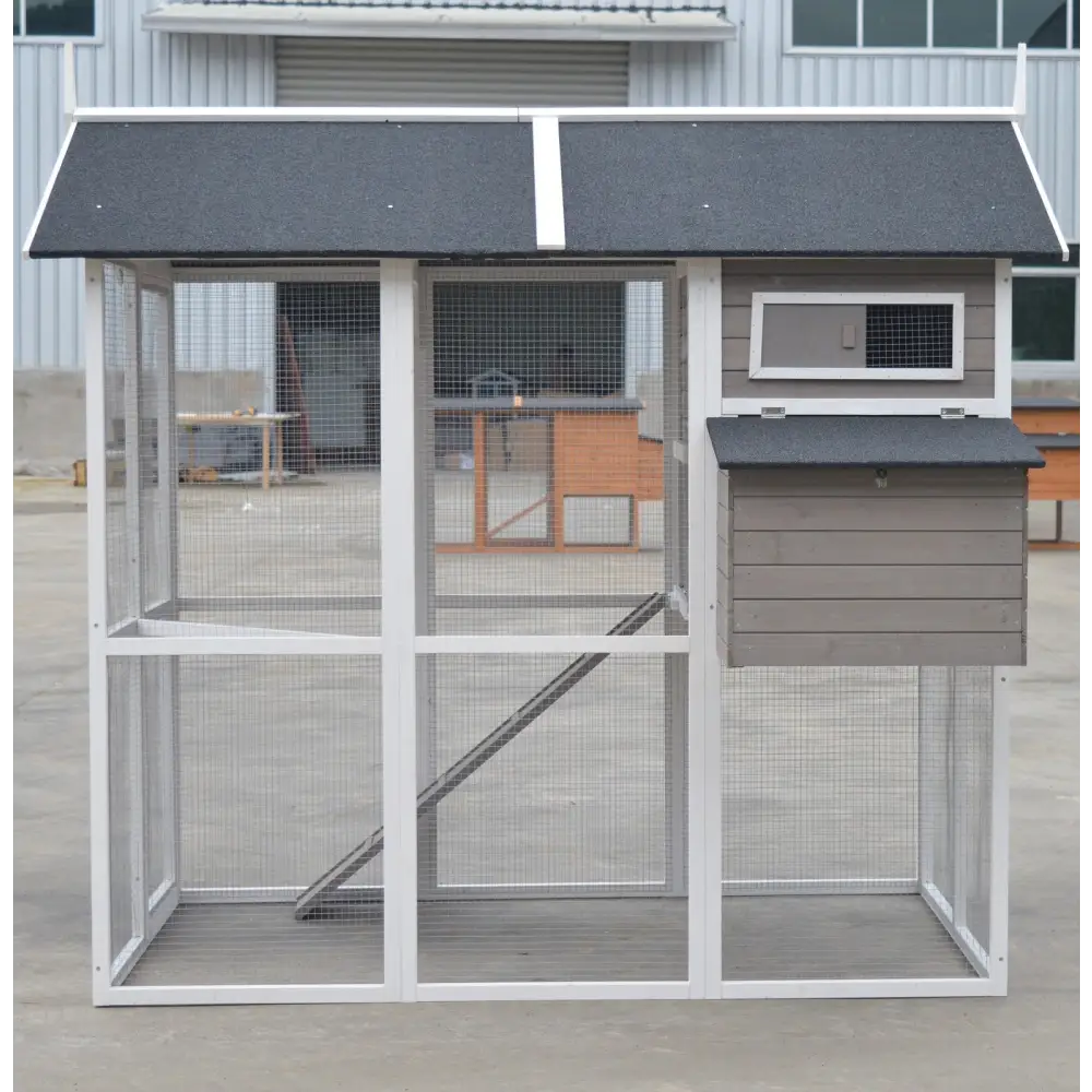 YES4PETS Grey XL Chicken Coop Rabbit Guinea Pig Hutch Ferret Hen House - Pet Care > Coops & Hutches > Small Animal