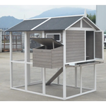 YES4PETS Grey XL Chicken Coop Rabbit Guinea Pig Hutch Ferret Hen House - Pet Care > Coops & Hutches > Small Animal