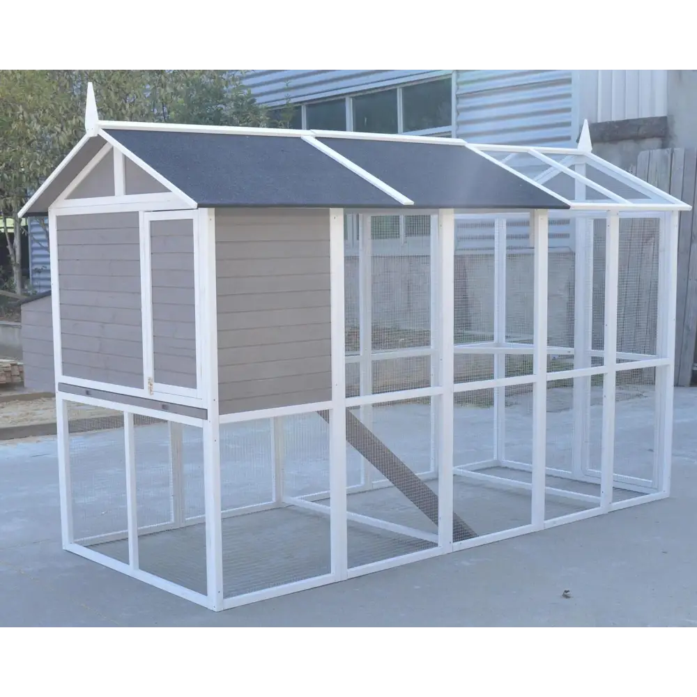 YES4PETS Grey XXL Chicken Coop Rabbit Guinea Pig Hutch Ferret Hen House - Pet Care > Coops & Hutches > Small Animal