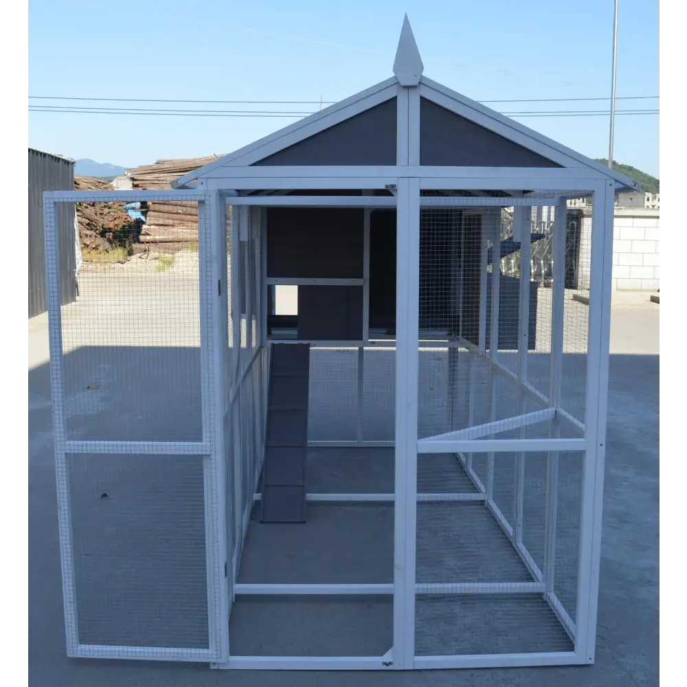 YES4PETS Grey XXL Chicken Coop Rabbit Guinea Pig Hutch Ferret Hen House - Pet Care > Coops & Hutches > Small Animal