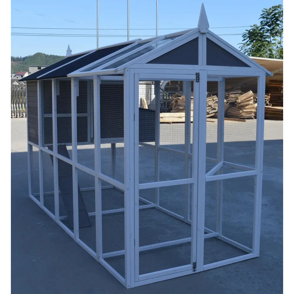 YES4PETS Grey XXL Chicken Coop Rabbit Guinea Pig Hutch Ferret Hen House - Pet Care > Coops & Hutches > Small Animal