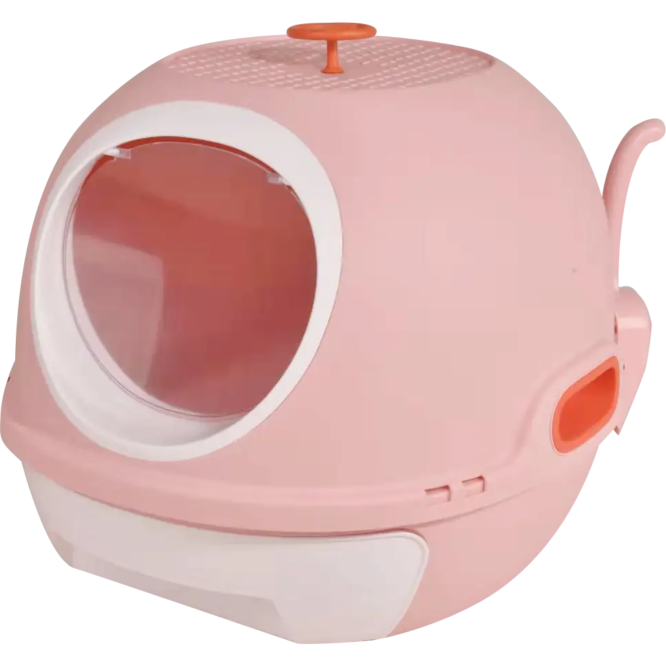 YES4PETS Hooded Cat Toilet Litter Box Tray House With Drawer and Scoop Pink - Pet Care > Cat Supplies > Cat Litter