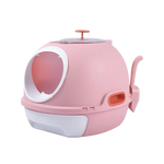 YES4PETS Hooded Cat Toilet Litter Box Tray House With Drawer & Scoop Pink - Pet Care > Cat Supplies > Cat Litter