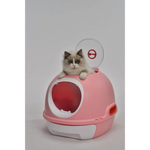 YES4PETS Hooded Cat Toilet Litter Box Tray House With Drawer & Scoop Pink - Pet Care > Cat Supplies > Cat Litter
