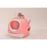 YES4PETS Hooded Cat Toilet Litter Box Tray House With Drawer & Scoop Pink - Pet Care > Cat Supplies > Cat Litter