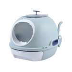 YES4PETS Hooded Cat Toilet Litter Box Tray House With Drawer & Scoop Blue - Pet Care > Cat Supplies > Cat Litter