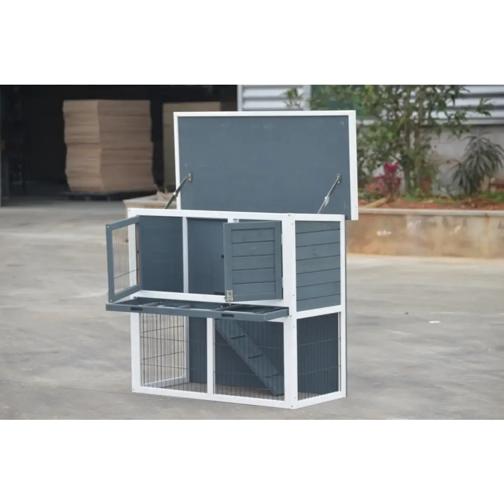 YES4PETS L Double Storey Rabbit Hutch Guinea Pig Cage Ferret cage W Pull Out Tray - Pet Care > Coops & Hutches > Small