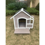 YES4PETS L Timber Pet Dog Kennel House Puppy Wooden Timber Cabin Grey - Pet Care > Dog Supplies > Dog Kennels
